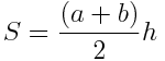 S=h(a+b)/2